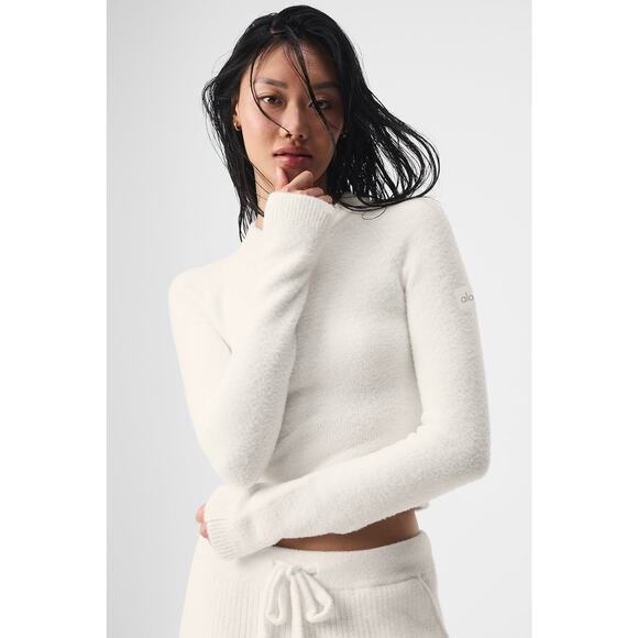 Alo Yoga Snuggle Up Sweater Long Sleeve - Xs Ivory - Picture 1 of 6